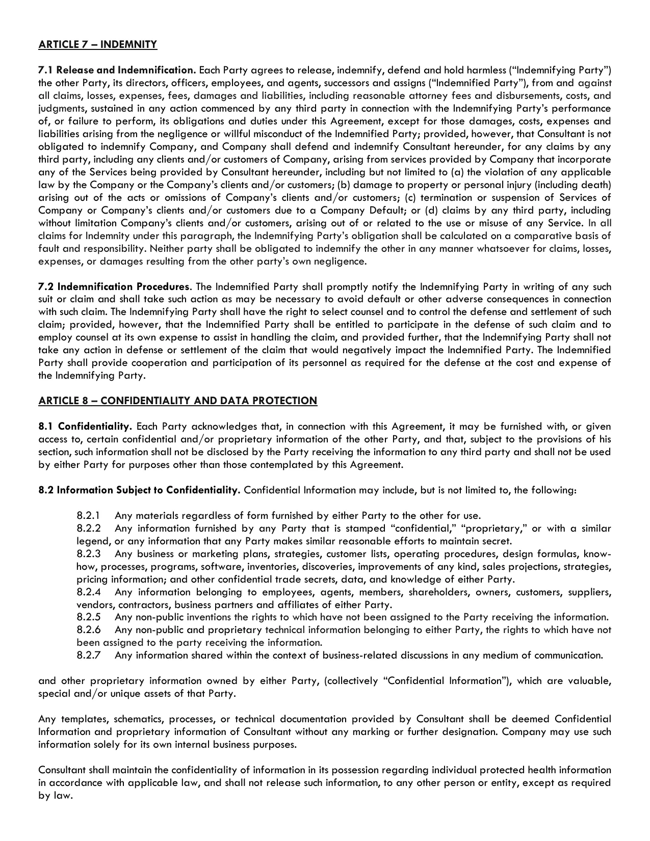 Master Service Agreement, page 6 of 11